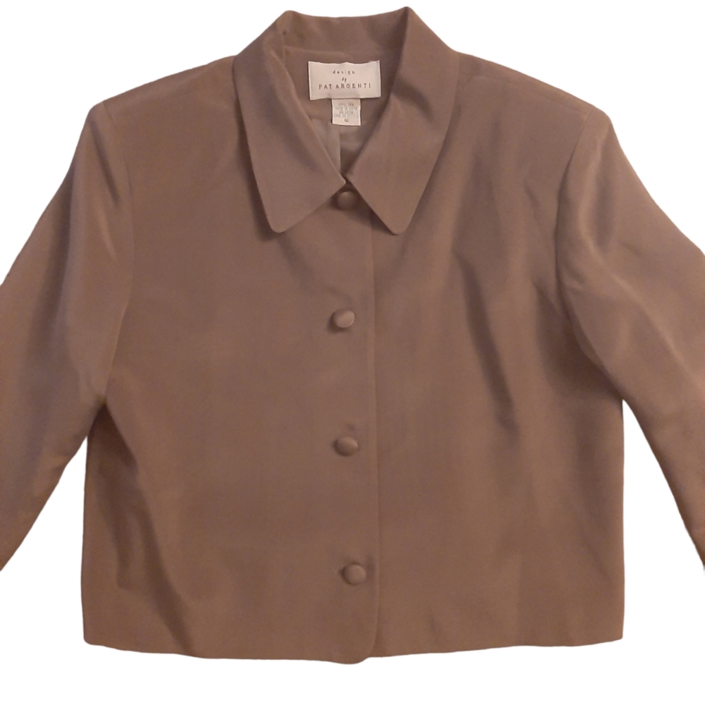Design by Pat Argenti Vintage 100% Silk Blazer Size 12